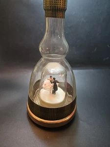 VTG Prince Musical Bottle Glass Liquor Decanter with Dancing Couple - Picture 1 of 9