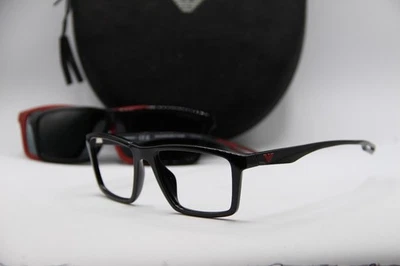 NUEVAS GAFAS EMPORIO ARMANI EA 4189U 5017/1W NEGRAS ROJAS AUTÉNTICAS 55-17 Foto 1 de 4