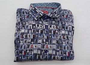 Au Noir Mens Dress Shirt ,Window Print, Button Up Front. D2155 - Picture 1 of 20