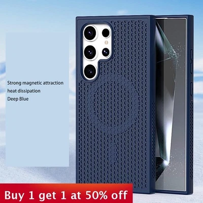 For Samsung Galaxy S25 Ultra S24 S23 S22 FE Phone Case Magnetic Heat Dissipation - Image 1 of 4