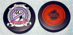 NHL Calgary Flames Oilers Official Licensed Product Hockey Puck - Picture 1 of 4