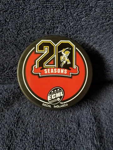 JOHNSTOWN CHIEFS 20 Seasons Souvenir Hockey ECHL PUCK by InGlasCo Cover