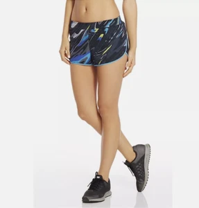 Fabletics Adrian Damenshorts Größe Medium 8 wellig bedruckt schwarz Performance gefüttert - Bild 1 von 9