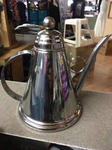 Bauhaus Design Constructivism Teapot Tea Kettle Italy 18/10 Vev Inox 1950-60 - Picture 1 of 5
