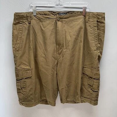 Shorts cargo masculino ARCHITECT - Verde oliva tamanho 42 8 bolsos 100% algodão - Imagem 1 de 4