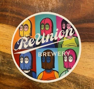 Reunion Brewery promotional vinyl sticker 3in craft beer cooler locker laptop - Picture 1 of 1