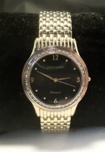 Vintage Pierre Cardin Diamond Black & Gold Dress Watch PCD2002YB, 37mm - Picture 1 of 17