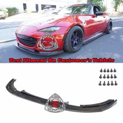 Fits 16-25 Mazda Miata MX5 ND ND2 ND3 B-Style Front Lip (Carbon Fiber) - Image 1 of 4