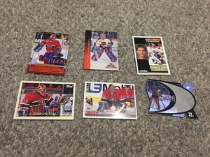 Lote de 6 cartas de Patrick Roy de tarjetas de la NHL Canadiens Avalanche Salón de la Fama HOF Rempart - Imagen 1 de 1