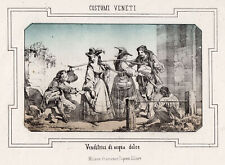 Venice Veneto Costume Original Lithography Pagnoni 1845