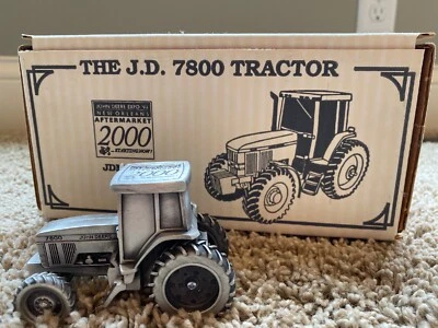 1/43 John Deere 7800 Tractor Spec Cast PEWTER Toy JDM033  1994 New Orleans Expo - Image 1 of 4