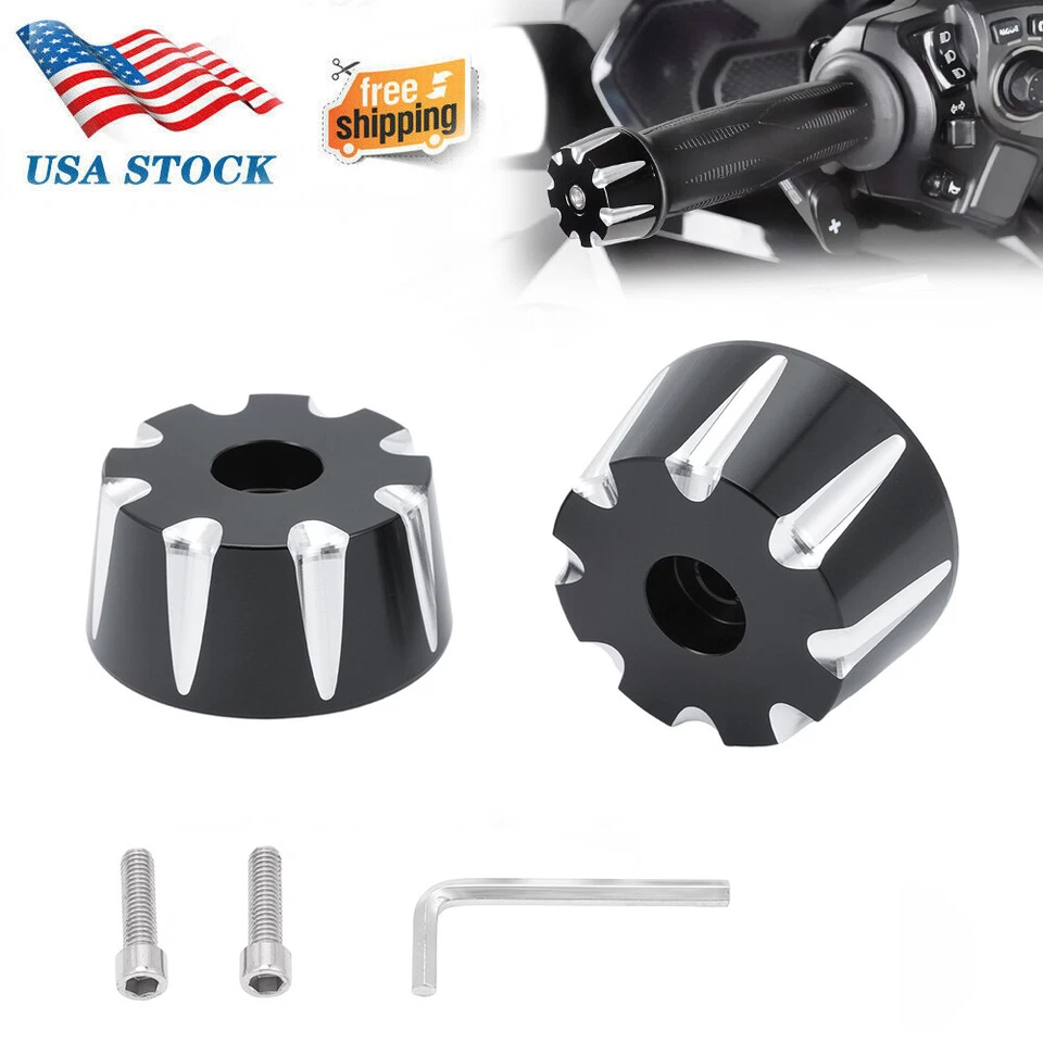 Aluminum Handlebar Hand Grip End Caps For Can Am Spyder F3 RT ST RT-L 2015-2023 - Image 1 of 4