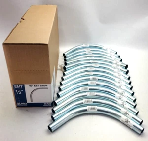 CASE OF 15, Sigma Electric 1/2 in. D Galvanized Steel 90 Degree Elbow For EMT 1 - Picture 1 of 5