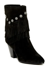 Nuovi stivali medaglione Belle by Sigerson Morrison Yardley frange 6 US $395 scamosciati - Foto 1 di 10