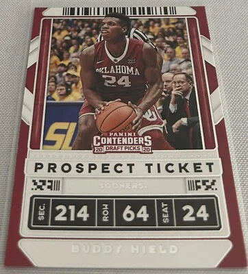 Selecciones de draft Panini Contenders 2020 baloncesto Buddy Hield Oklahoma Sooners #24 Foto 1 de 2