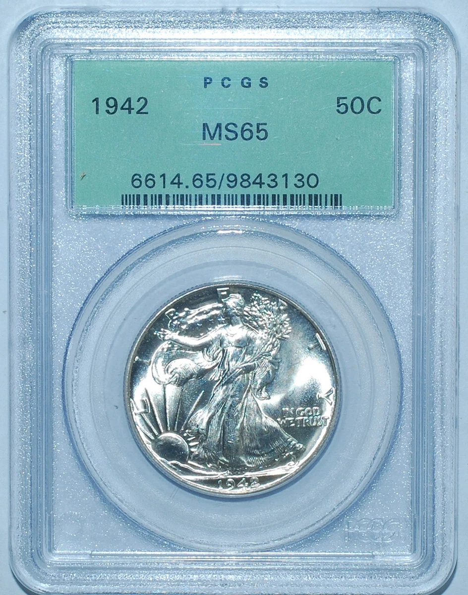 アメリカ　ウォーキングリバティー銀貨1942 PCGS MS63 1942年 ウォーキング リバティ ハーフダラー 銀貨 50セント シルバー
