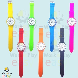 Orologio da polso in silicone uomo donna estate blu nero moda gomma quarzo mare - Foto 1 di 3