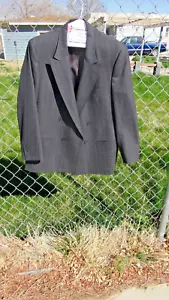 Vtg Christian Dior 3-Piece Suit Grey Wool pin Stripe Made in USA 43R - Picture 1 of 8
