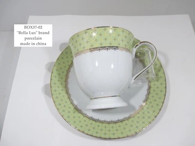 Bella Lux cup and saucer set SKU BOX37-02 - Image 1 of 4