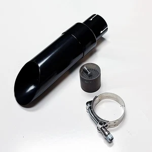 Shorty GP Exhaust BLACK Tip FOR Yamaha Bolt XVS950 2014-2024 With Baffle - Picture 1 of 2