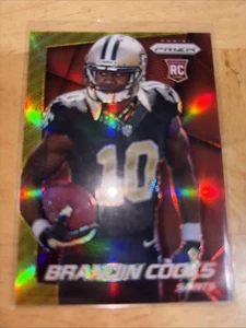 2014 Panini Prizm Red & Yellow Logo Prizm RC Brandin Cooks #236 New Orleans Sain - Picture 1 of 2