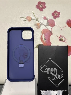 Iphone 15 Plus Case With Magnetic Stand Ring In Matte Blue - Image 1 of 3