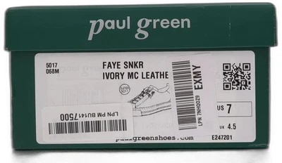 Zapatilla deportiva Paul Green Faye cuero marfil a 4,5 (estados Unidos mujer 7) M Foto 1 de 4