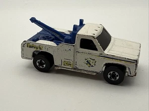 1974 Hot Wheels Ramblin’ Wrecker “Larry’s 24hr Towing” White Tow Truck Hong Kong - Picture 1 of 5
