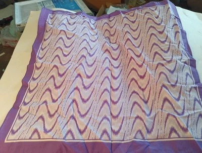 Pañuelo pañuelo bufanda vintage de algodón resistente al color púrpura ondulado nuevo 20 x 20 Foto 1 de 4