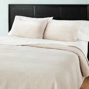 3pc Slub Center Stripe Comforter Set - Hearth & Hand with Magnolia - Picture 1 of 8