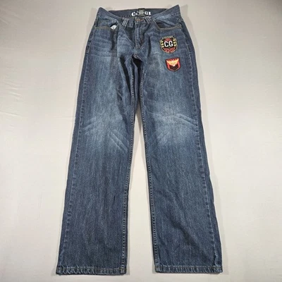 Coogi Jeans Men's 32x34 Blue Cotton Embroidered Patches Australia  - Image 1 of 4