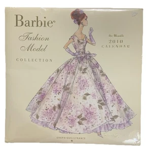 SEALED Barbie Fashion Model 2010 16-Month Calendar GRAPHIQUE Robert Best NOS - Picture 1 of 17