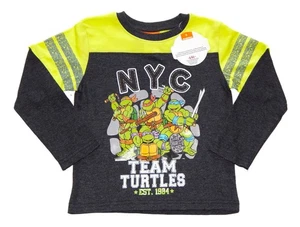 NINJA TURTLES TMNT Mock-Layer T-Shirt Long Sleeve Tee NWT Boys Sizes 4 or 5 $20 - Picture 1 of 1