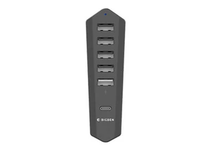 Hub - Nacon PS5SUSBHUB, Para PS5, 1x USB-C, 4x USB-A, 1x USB-A, Gris - Imagen 1 de 4