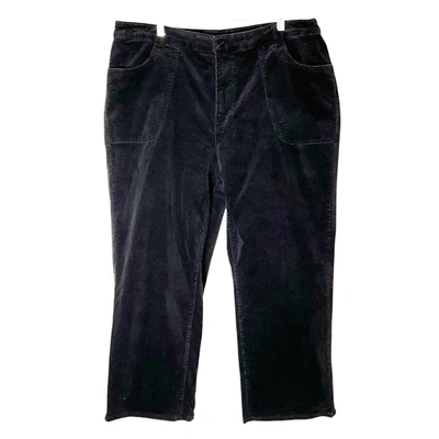 Denim & Co. Corduroy Pants Canyon Retreat Wide-Leg A621237 Black Size 18W New - Image 1 of 4