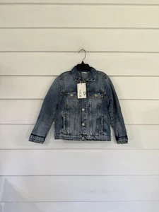 New ZARA KIDS BOY GIRL Blue Denim Jean Jacket Long Sleeve 7 years 122CM O1308C - Picture 1 of 23