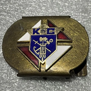 Vintage KLEIN (KINDER - DAMEN) Knights Of Columbus K Of C GÜRTELSCHNALLE GRATIS SH - Bild 1 von 5