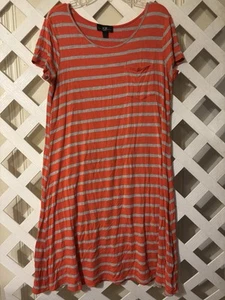 AGB Women’s Size Large Flutter Short Sleeve Dress Knee Length Dress - Picture 1 of 3
