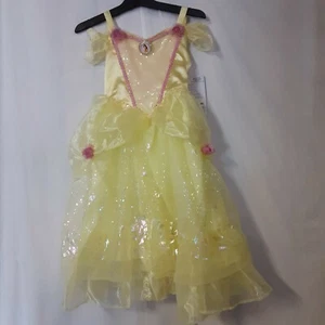 Halloween Kids' Deluxe Disney Princess Belle Halloween Costume Dress XS(3T-4T) - Picture 1 of 7