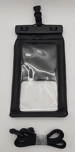 Heyday Waterproof Tech Pouch. | Schwarz/mit Schlüsselband.  4 7/8 Zoll x 9 1/8 Zoll - Bild 1 von 2