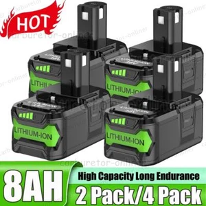 8.0Ah 18Volt For RYOBI P108 18V For One+ Plus High Capacity Lithium Ion Battery - Picture 1 of 8