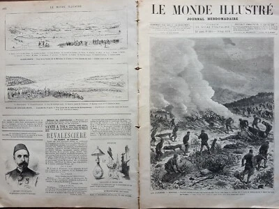 Le Monde Illustre 1876 No 1014 Alexinatz - Soldiers Serbs Burning Of Corpses - Image 1 of 4