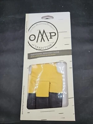 OMP Mountain Man Leather Shooting Glove - Tan Medium Archer Archery - Image 1 of 4