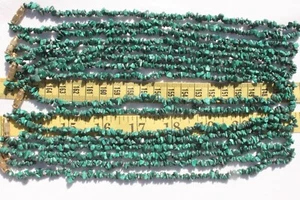 Handgefertigte Malachit Edelstein Chip Schmuck Halsketten 17 1/2" lang/RS101 - Bild 1 von 2