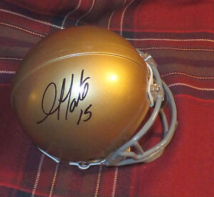 GOLDEN TATE Lions Autographed  Notre Dame Mini Helmet including BDS COA #2458