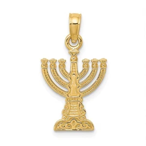 Collar de pulsera colgante de menorá de 14 k - Imagen 1 de 4