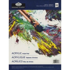Royal Brush essentials(TM) Acrylic Artist Paper Pad 9"X12"-22 Sheets, RD353 - Picture 1 of 1
