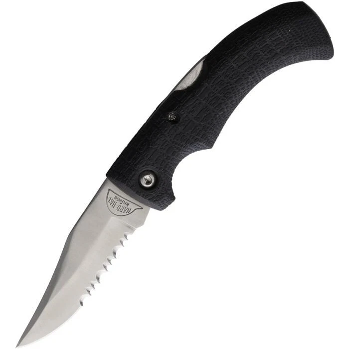 Hard Hat Lockback Folding Knife 2.5" Stainless Steel Blade Black Rubber Handle - Image 1 of 1