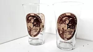 Vintage Coca Cola Mother Pizza Promotion Glasses 1980s - Picture 1 of 4