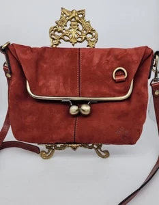 Patricia Nash Livata Kisslock Crossbody Brushed Italian Nubuck Fox - Bild 1 von 19